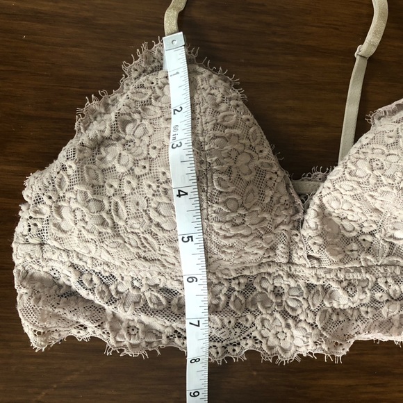 Aerie Eyelash Lace Racerback Bralettes, Slate and Mauve - Picture 9 of 9